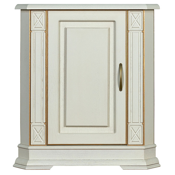 Тумба «Верди Люкс 1/1у» П487.15-01, Цвет: Слоновая кость с золочением (Tumba_Verdi1-1u_P487-15-01_slonkost_zoloto_0.jpg) Тумба «Верди Люкс 1/1у» П487.15-01, Цвет: Слоновая кость с золочением