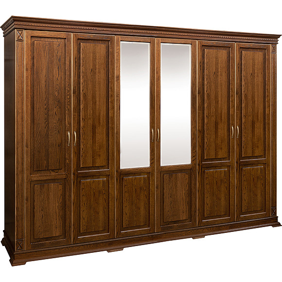 Шкаф «Верди Люкс» П434.13, Цвет: Черешня с золочением