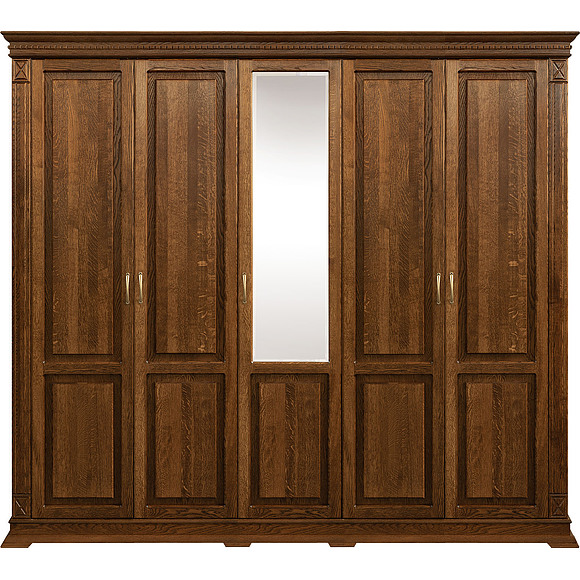 Шкаф «Верди Люкс» П434.12, Цвет: Черешня с золочением