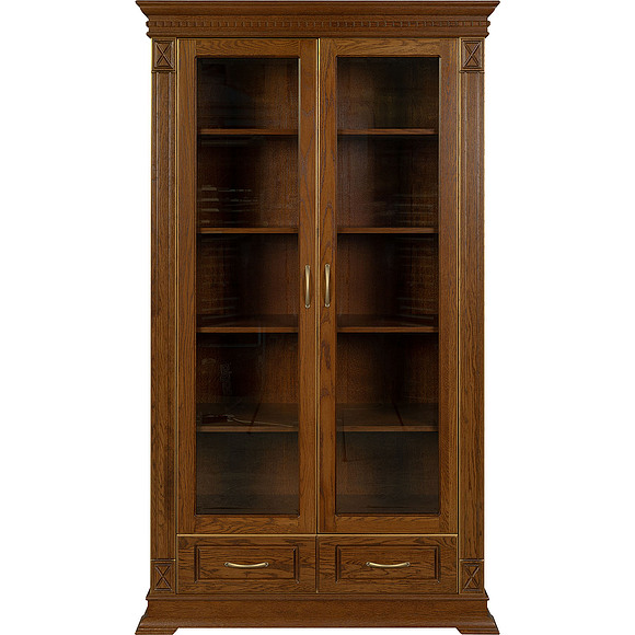 Шкаф «Верди Люкс 2/1» П487.27, Цвет: Черешня с золочением