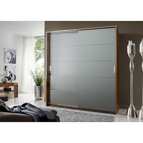 Шкаф-купе для одежды «Монако» П528.20, Цвет: Дуб Саттер+Серый Мокко