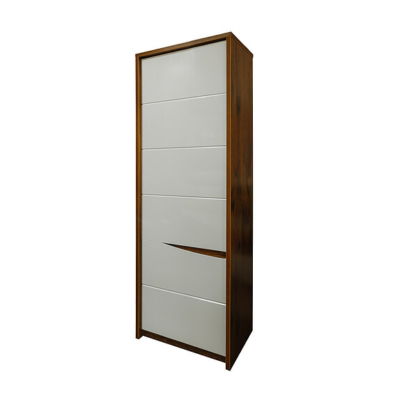 Шкаф «Монако» П510.12, Материал: каркас без подсветки, Цвет: Дуб Саттер+Белый глянец (shkaf_Monaco_P510-12_bp__.jpg) Шкаф «Монако» П510.12, Материал: каркас без подсветки, Цвет: Дуб Саттер+Белый глянец