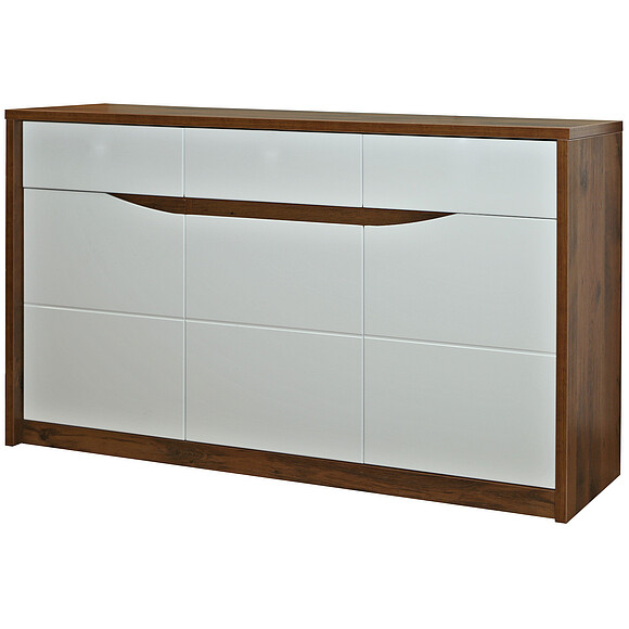 Тумба «Монако» П510.03, Материал: каркас без подсветки, Цвет: Дуб Саттер+Белый глянец