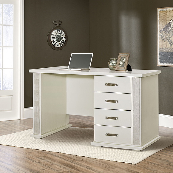 Стол письменный «Тунис» П343.25-1Ш, Цвет: Слоновая кость с серебром