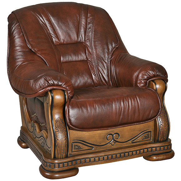 Кресло «Консул 2020/2020(-С)» (12) - спецпредложение, Материал: натуральная кожа, Группа ткани: 115 группа