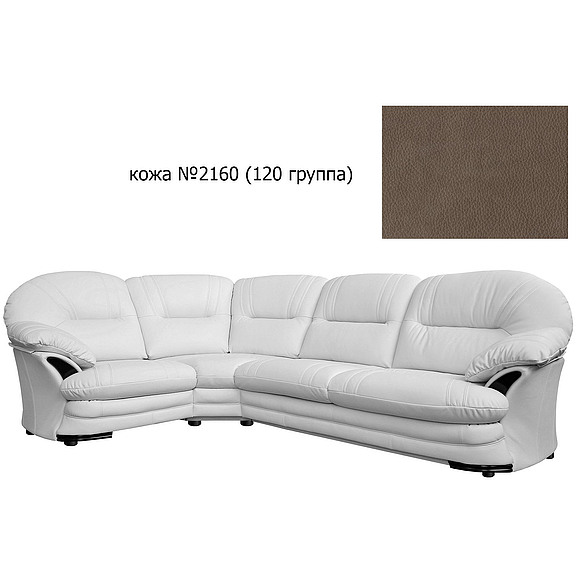 Угловой диван «Йорк» (3мL/R901R/L) - спецпредложение, Материал: натуральная кожа, Группа ткани: 120 группа