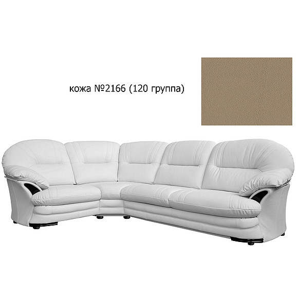 Угловой диван «Йорк» (3мL/R901R/L) - спецпредложение, Материал: натуральная кожа, Группа ткани: 120 группа