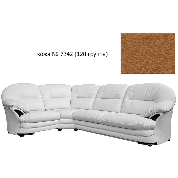 Угловой диван «Йорк» (3мL/R901R/L) - спецпредложение, Материал: натуральная кожа, Группа ткани: 120 группа