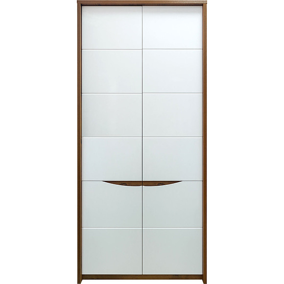 Шкаф для одежды «Монако» П528.08, Цвет: Дуб Саттер+Белый глянец