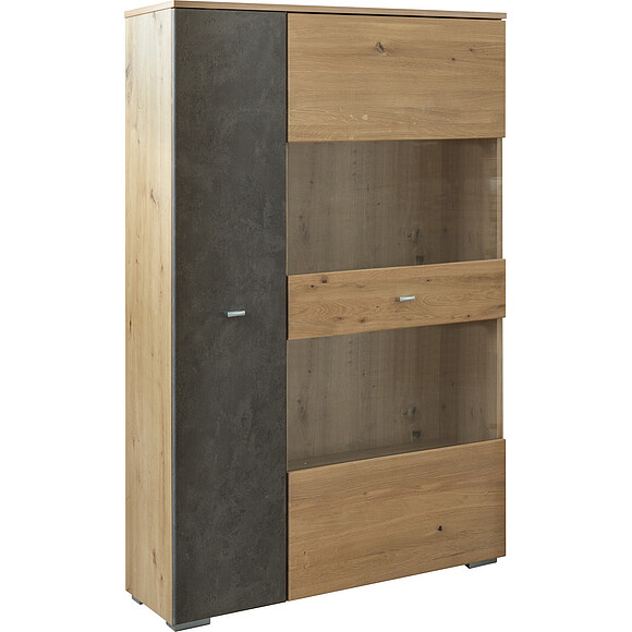 Шкаф навесной «Тренд» П578.11, Цвет: Дуб натуральный + «Roxy Grau»