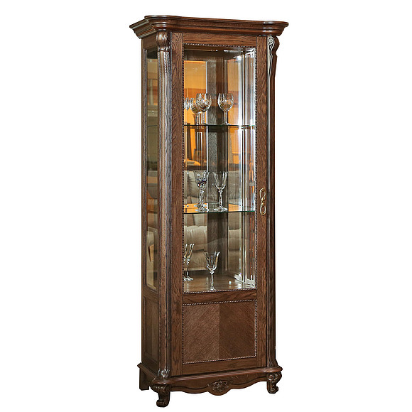 Шкаф с витриной «Алези 8» П350.08-01, Цвет: Табак