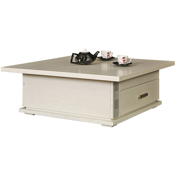 Стол журнальный «Тунис» П343.04Ш, Цвет: Слоновая кость с серебром