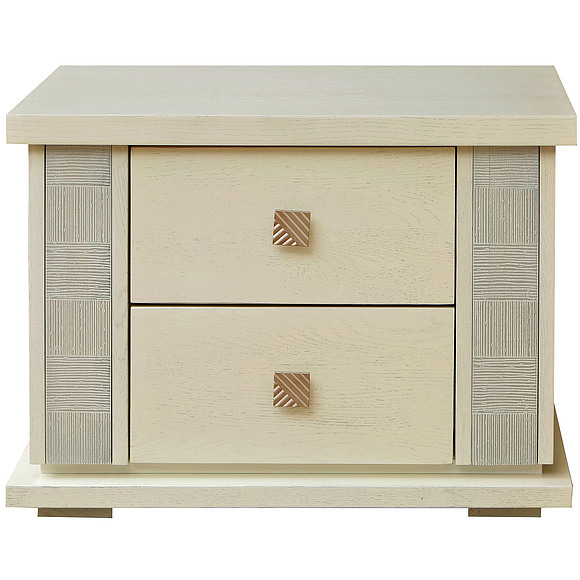 Тумба прикроватная «Тунис» П344.04, Цвет: Слоновая кость с серебром