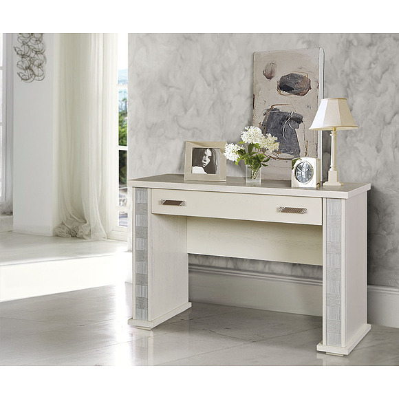 Стол туалетный «Тунис» П344.07, Цвет: Слоновая кость с серебром