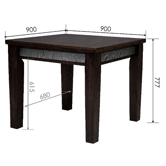 Стол «Тунис 1» П352.01, Цвет: Венге+серебро