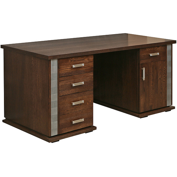 Стол письменный «Тунис» П343.08Ш, Цвет: Венге+серебро
