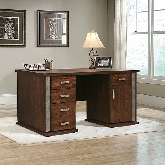 Стол письменный «Тунис» П343.08Ш, Цвет: Венге+серебро