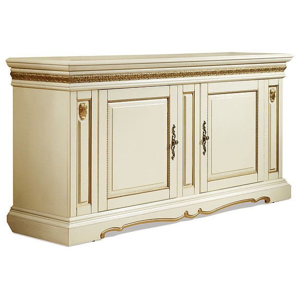 Тумба «Милана 2/1с» П265.21с, Цвет: Слоновая кость с золочением