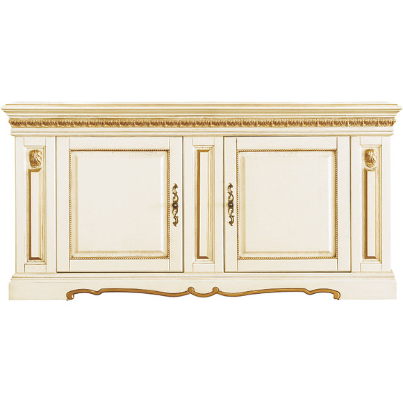 Тумба «Милана 2/1с» П265.21с, Цвет: Слоновая кость с золочением