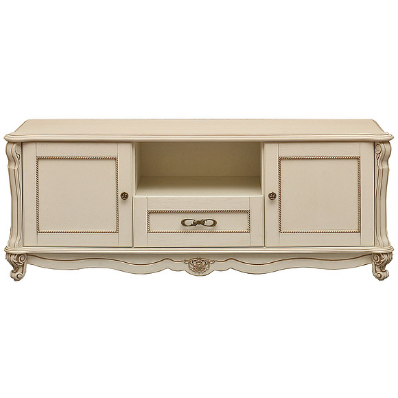 Тумба «Алези ТВ2» П350.02, Цвет: Слоновая кость с золочением