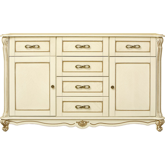 Тумба «Алези 3» П350.03, Цвет: Слоновая кость с золочением (tumba_alezi_3_p350_03_slon_kost_2.jpg) Тумба «Алези 3» П350.03, Цвет: Слоновая кость с золочением