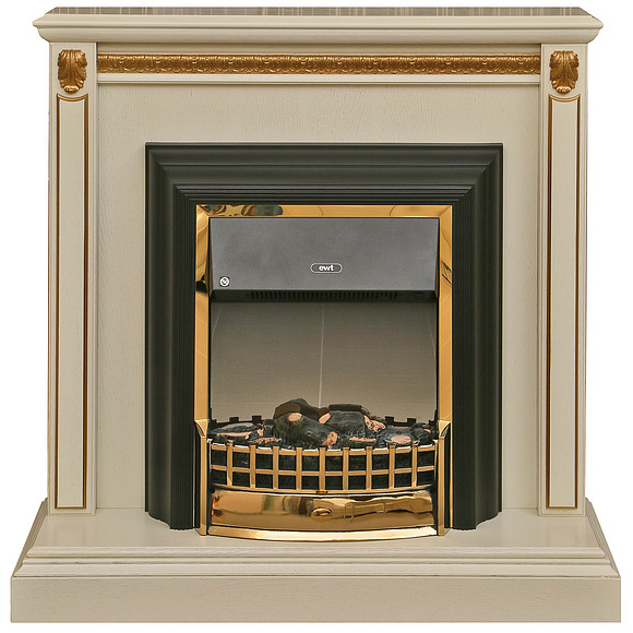 Портал для камина «Милана 12с» П265.12с, Цвет: Слоновая кость с золочением
