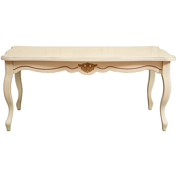 Стол журнальный «Алези 02» П354.02, Цвет: Слоновая кость с золочением