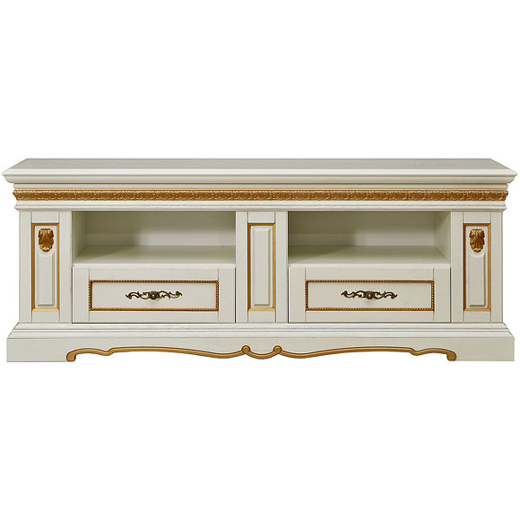 Тумба «Милана ТВ4с» П265.16с, Цвет: Слоновая кость с золочением