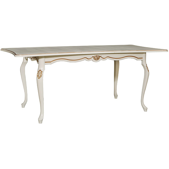 Стол «Алези 2РЕ» П353.06, Цвет: Слоновая кость с золочением