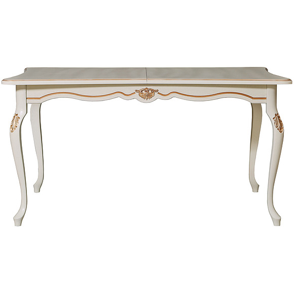 Стол «Алези 2РЕ» П353.06, Цвет: Слоновая кость с золочением