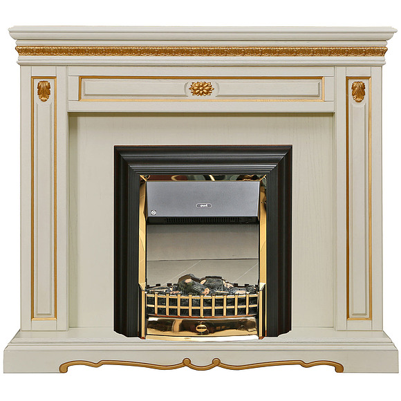 Портал для камина «Милана 17с» П265.17с, Цвет: Слоновая кость с золочением