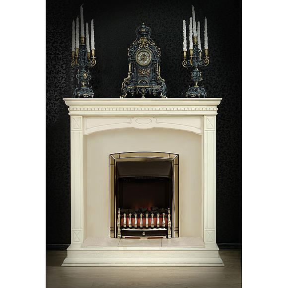 Портал для камина «Верди Люкс 1» П487.24, Цвет: Слоновая кость