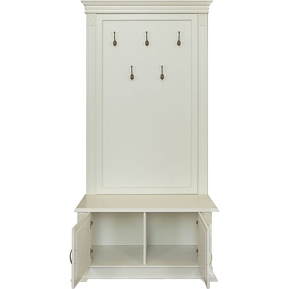 Тумба с вешалкой «Верди Люкс» П433.05, Цвет: Слоновая кость