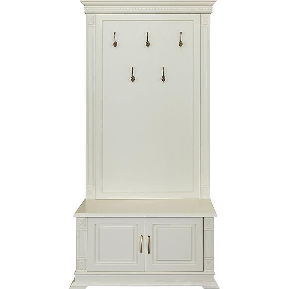 Тумба с вешалкой «Верди Люкс» П433.05, Цвет: Слоновая кость