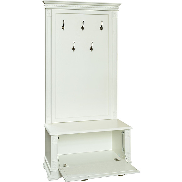 Тумба с вешалкой «Верди Люкс» П433.06, Цвет: Слоновая кость