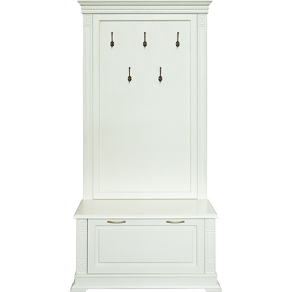 Тумба с вешалкой «Верди Люкс» П433.06, Цвет: Слоновая кость