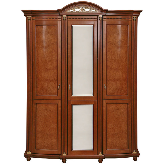 Шкаф для одежды «Валенсия 3» П254.10, Цвет: Каштан