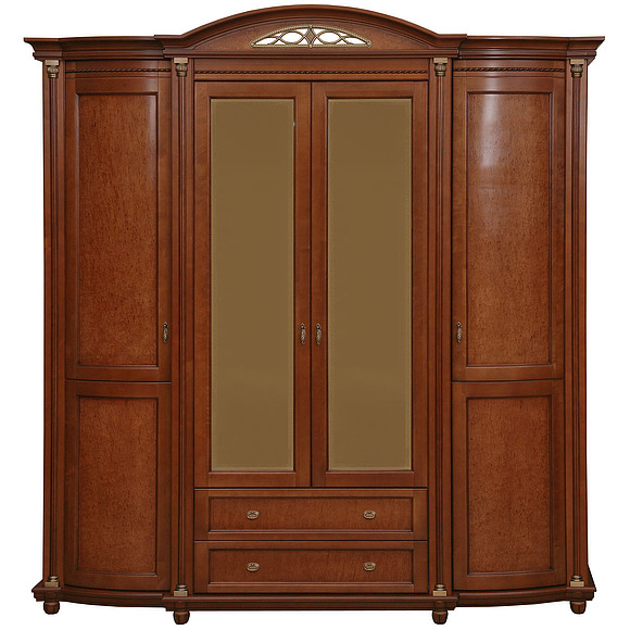 Шкаф для одежды «Валенсия 4» П254.11, Цвет: Каштан