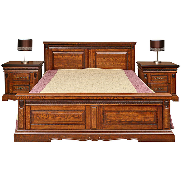 Кровать двойная «Милана» высокое изножье, Цвет: Черешня, Механизм трансформации: без механизма, Спальное место: 2000x1600 мм, Размер: 2187x1772x1035 мм