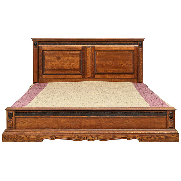 Кровать двойная «Милана» низкое изножье, Цвет: Черешня, Механизм трансформации: без механизма, Спальное место: 2000x1600 мм, Размер: 2187x1772x1035 мм