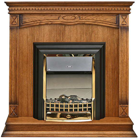 Портал для камина «Верди Люкс 1» П487.24, Цвет: Дуб рустикаль с патинированием
