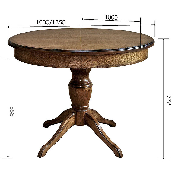 Стол «Верди 11» П317.01, Цвет: Дуб рустикаль с патинированием