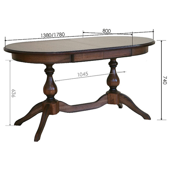 Стол «Верди 5РД» П106.16, Цвет: Дуб рустикаль с патинированием