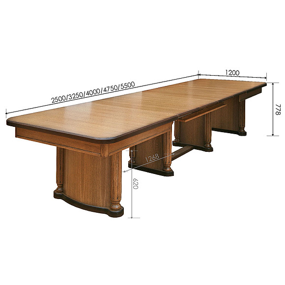 Стол «Гранд 2» П332.02, Цвет: Дуб рустикаль с патинированием