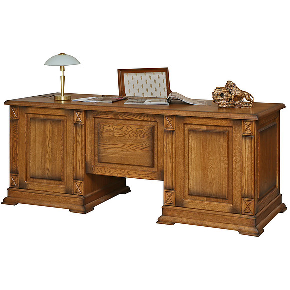 Стол письменный  «Верди Люкс 7» П432.12, Цвет: Дуб рустикаль с патинированием