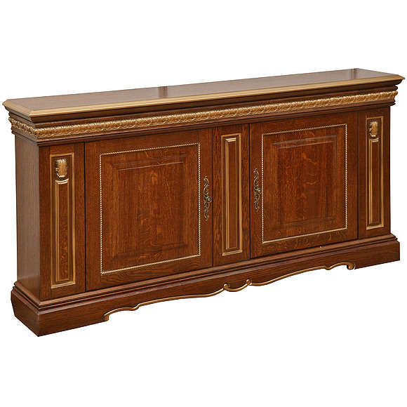 Тумба «Милана 2/1с» П265.21с, Цвет: Черешня с золочением