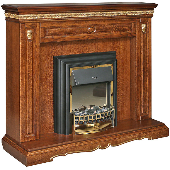 Портал для камина «Милана 17с» П265.17с, Цвет: Черешня с золочением