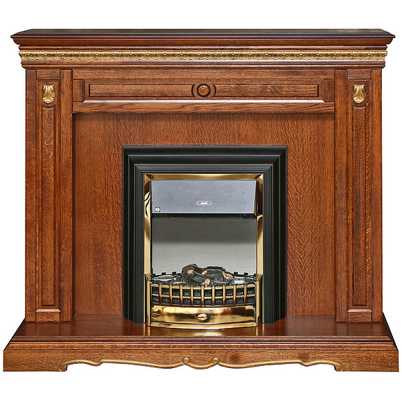 Портал для камина «Милана 17с» П265.17с, Цвет: Черешня с золочением