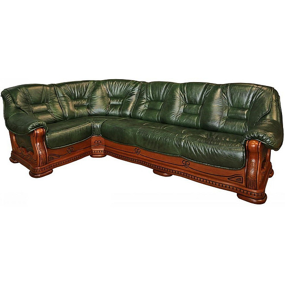 Угловой диван «Консул 2020/2020(-С)» (3мL/R901R/L), Материал: натуральная кожа, Цвет: Дуб рустикаль с патинированием, Группа ткани: 120 группа