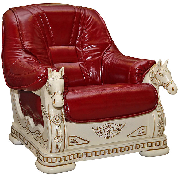 Кресло «Фаворит» (12), Материал: натуральная кожа, Группа ткани: 150 группа